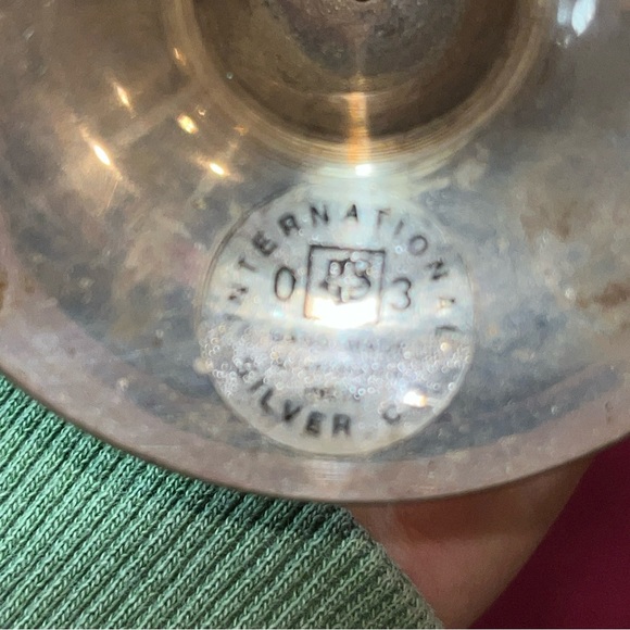 Christmas Tree SILVER Plated Tree Candlestick Holder Vtg International Silver Co - Picture 7 of 11